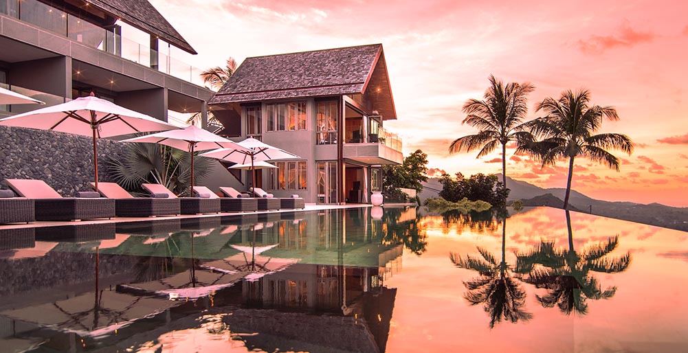 Villa Suralai - Beautiful sunset pool view